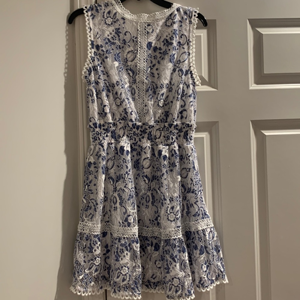 Blue and white Blu Pepper dress NWT